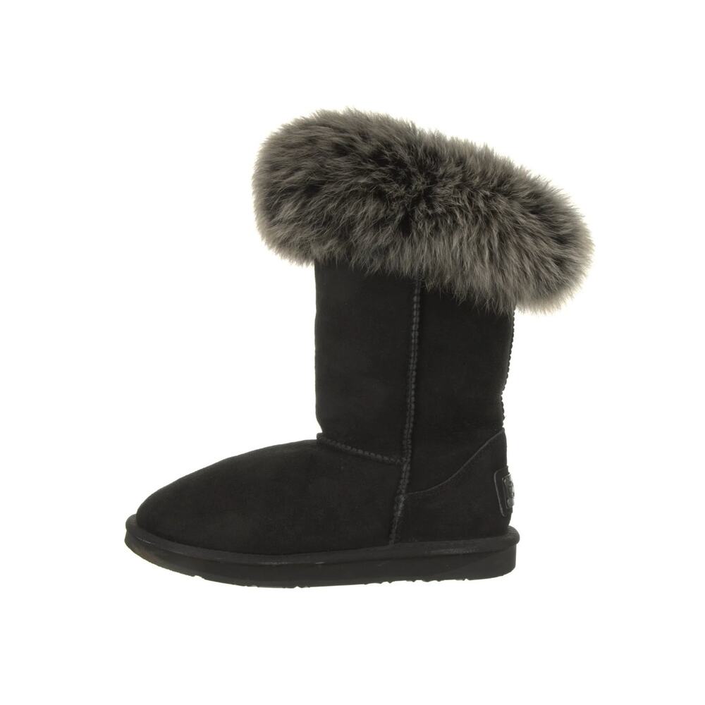 Australia Luxe Collective Black Foxy Short Suede Boots Size 8